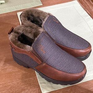 Men's Brown Slip-On Lined Comfort Shoes